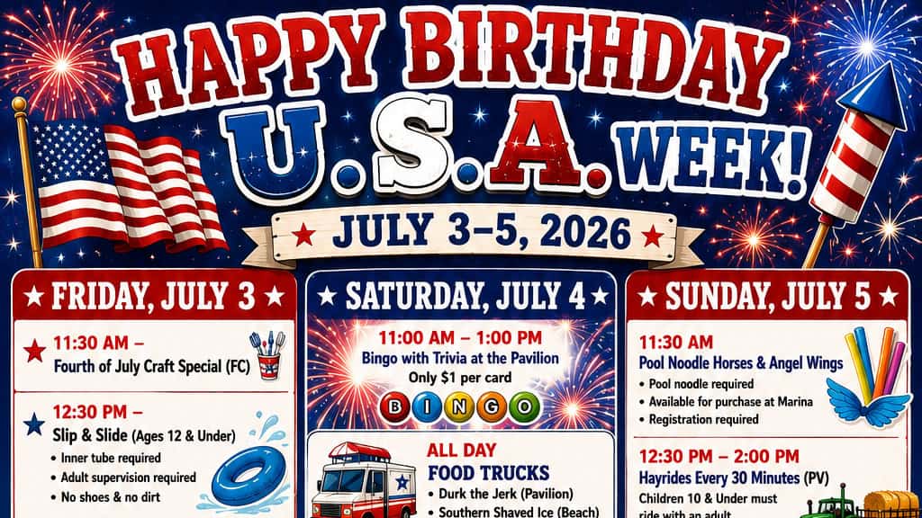 Happy Birthday U.S.A. Week! July 3–5, 2026