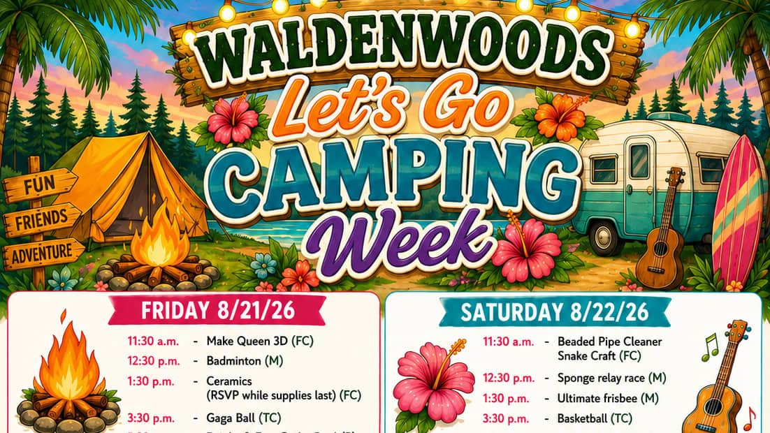 Let’s Go Camping Week at Waldenwoods Resort & Campground August 21–27, 2026